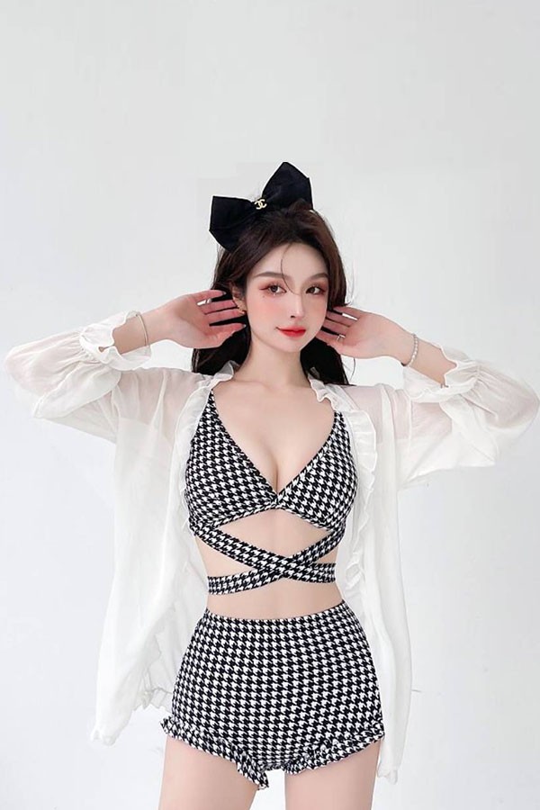 Bikini hai mảnh caro BKN943