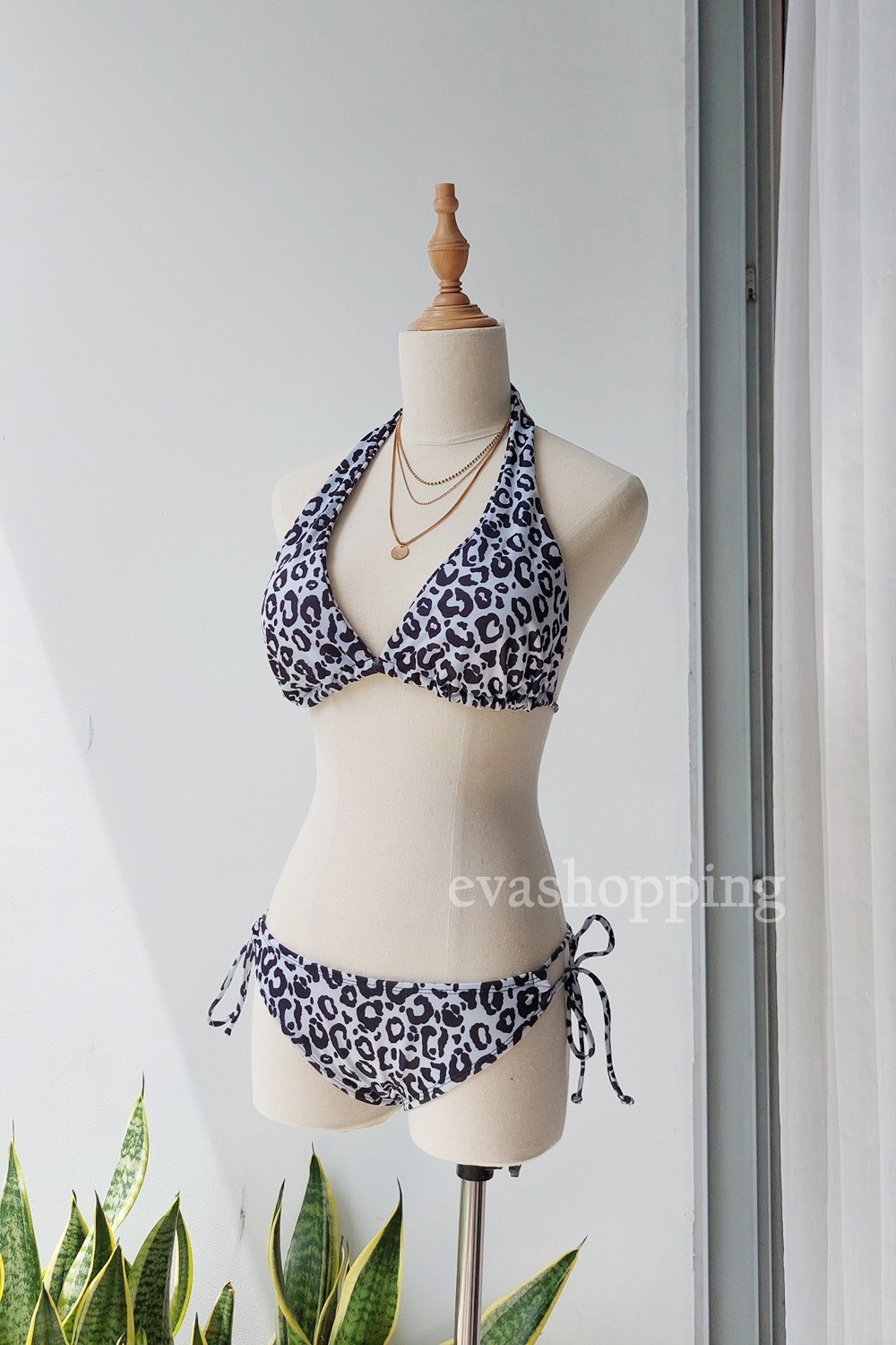 Bikini hai mảnh da beo BKN847