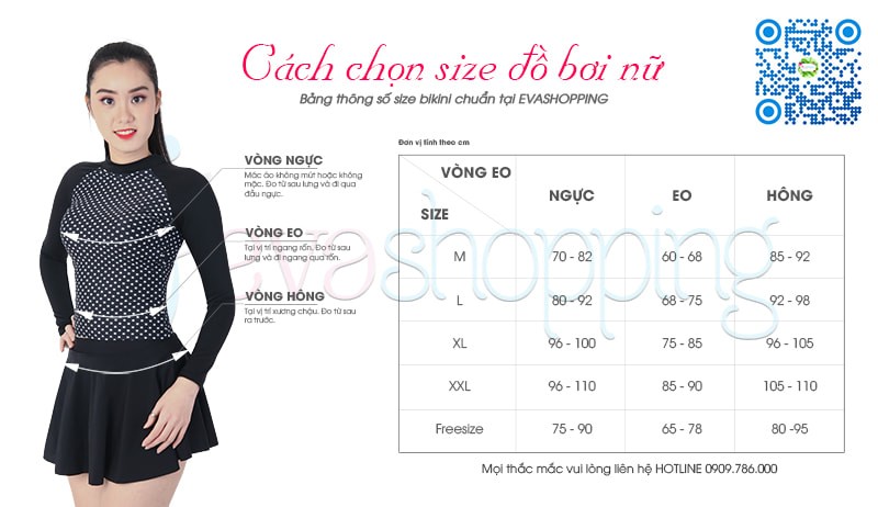 Hướng dẫn chọn size đồ bơi