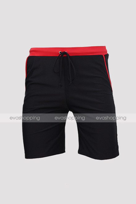 Quần bơi short nam đai đỏ