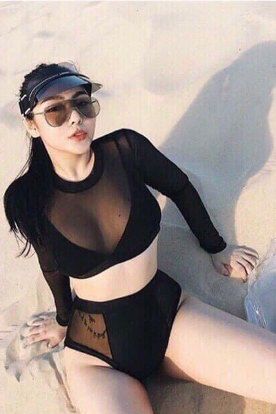 Đồ bơi dài tay phối lưới