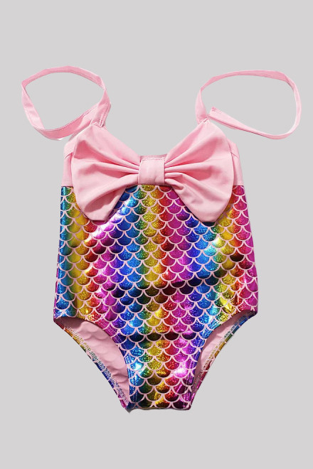 Đồ bơi bé gái tiên cá sắc màu BB170