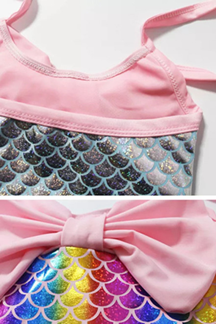 Đồ bơi bé gái tiên cá sắc màu BB170