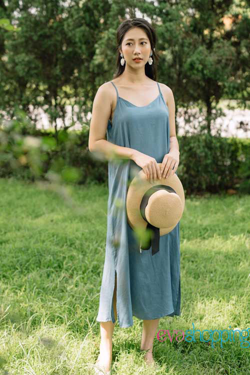 Nón cói chuông đi biển màu đen N02