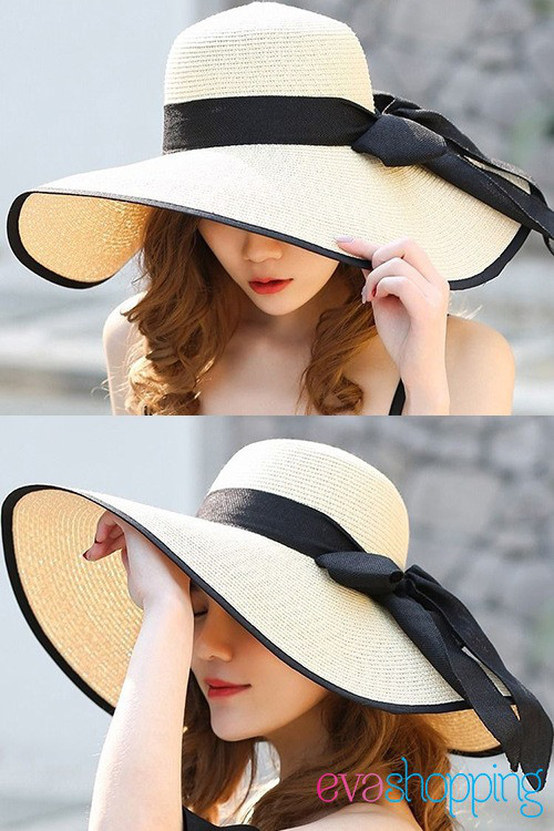 Nón đi biển rộng vành