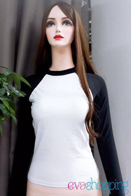 Áo bơi nữ dài tay đơn sắc