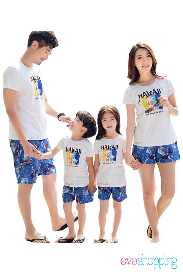 Đồng phục gia đình đi biển Hawaii