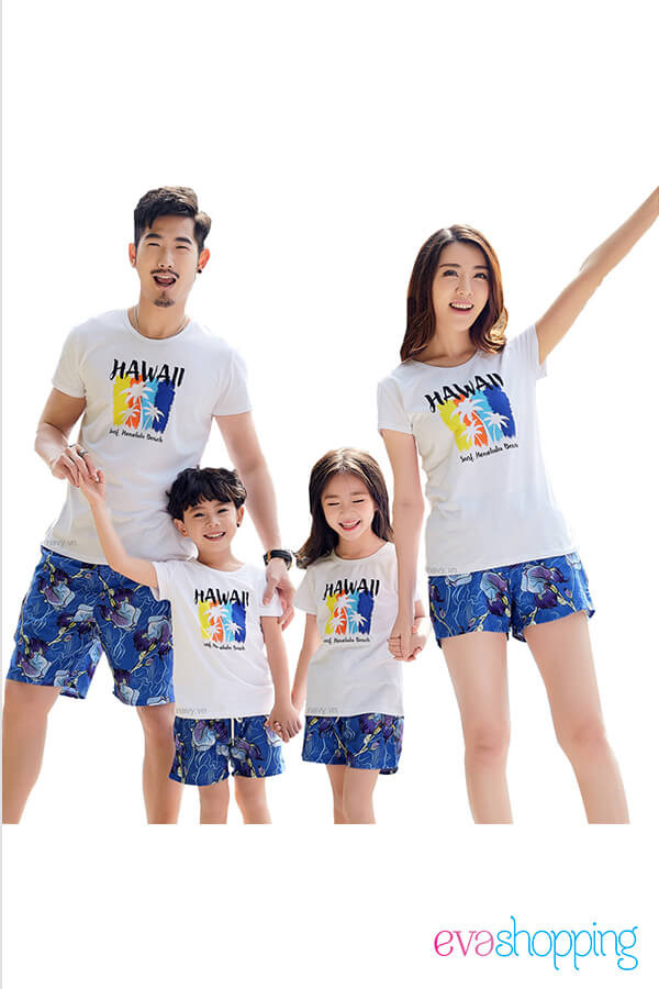 Đồng phục gia đình đi biển Hawaii
