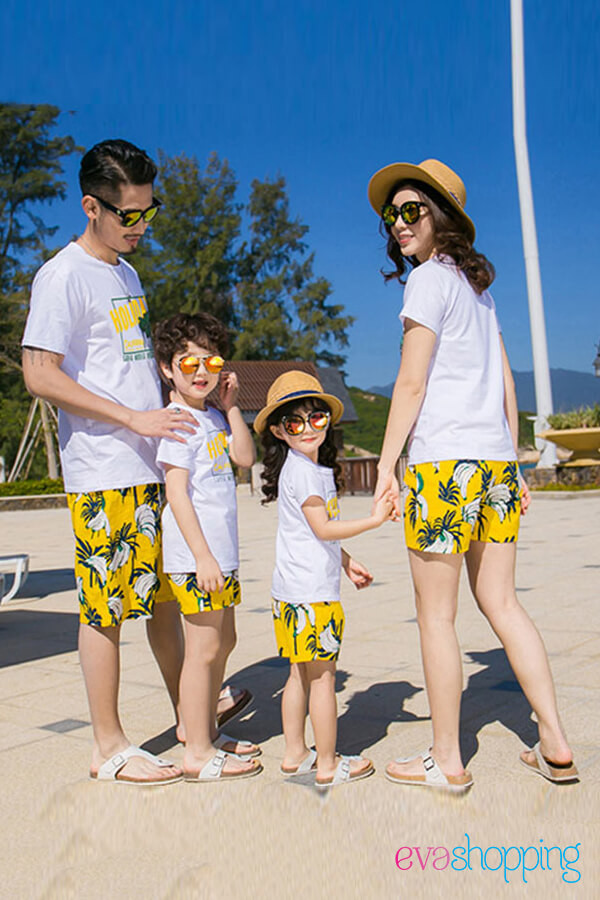 Đồng phục gia đình đi biển Holiday California