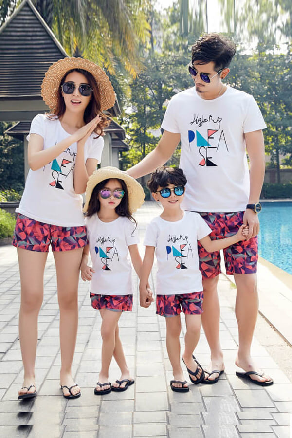 Đồng phục gia đình đi biển Please