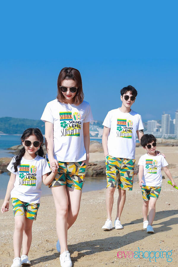 Đồng phục gia đình đi biển Shark Sound