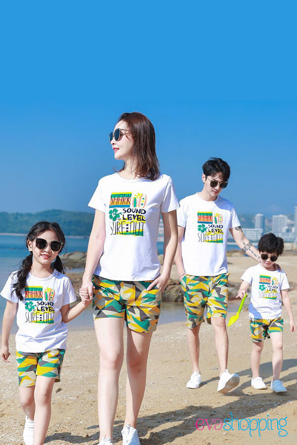 Đồng phục gia đình đi biển Shark Sound