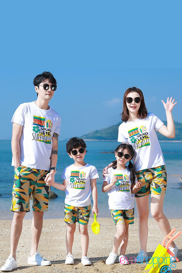 Đồng phục gia đình đi biển Shark Sound