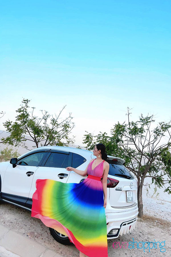 Đầm maxi 2 dây hở lưng M64