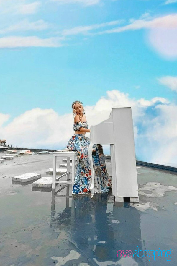 Đầm maxi trễ vai cao cấp M88