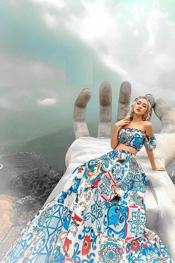 Đầm maxi trễ vai cao cấp M88