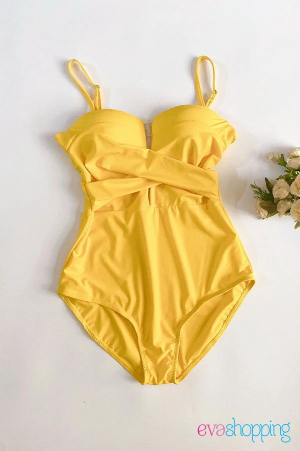 Bikini một mảnh màu vàng BKN800