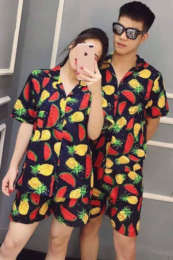Đồng phục gia đình họa tiết trái cây