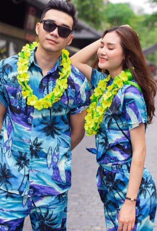 Đồng phục gia đình họa tiết cây dừa DP01