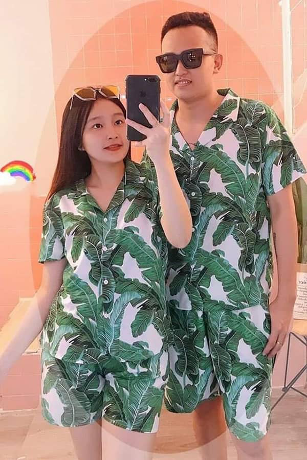 Đồng phục gia đình họa tiết cây chuối DP05