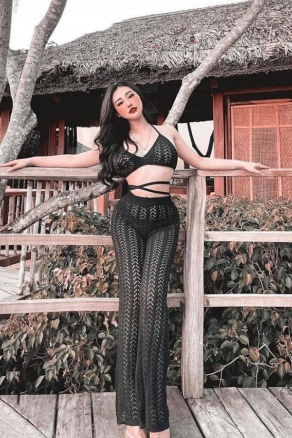 Sét len móc đi biển hai mảnh quần dài