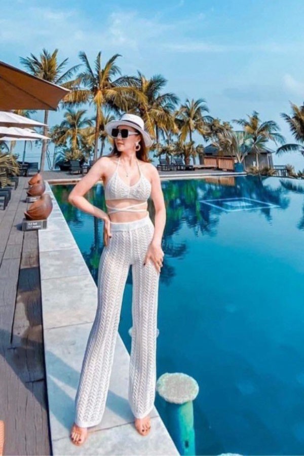 Sét len móc đi biển hai mảnh quần dài