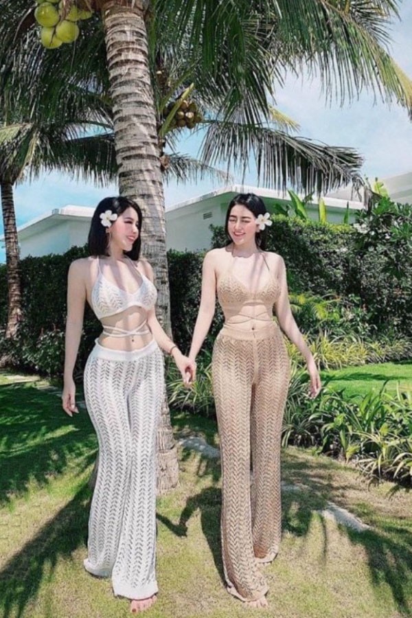 Sét len móc đi biển hai mảnh quần dài