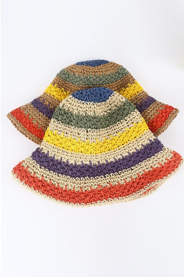 Nón cói móc tay cầu vồng Panamas