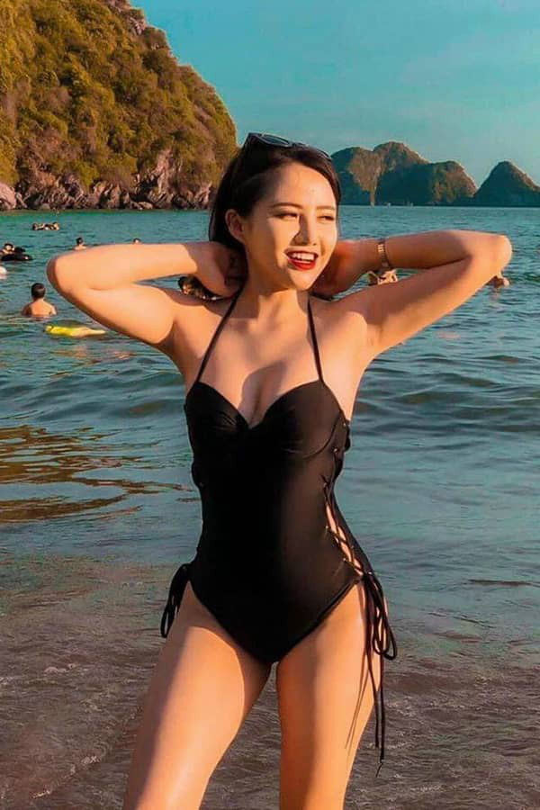 Bikini liền thân dây rút