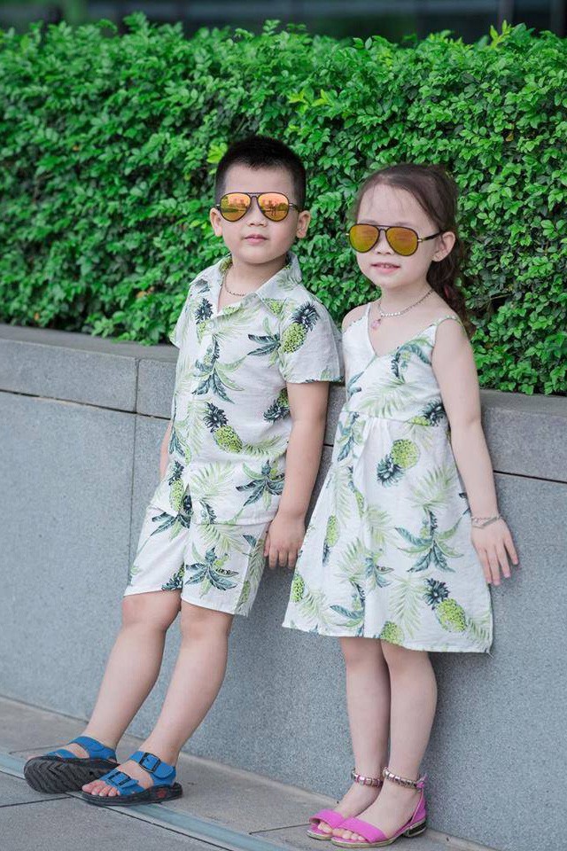 Áo sơ mi hawaii họa tiết trái thơm, cây dừa (Unisex) ASM022