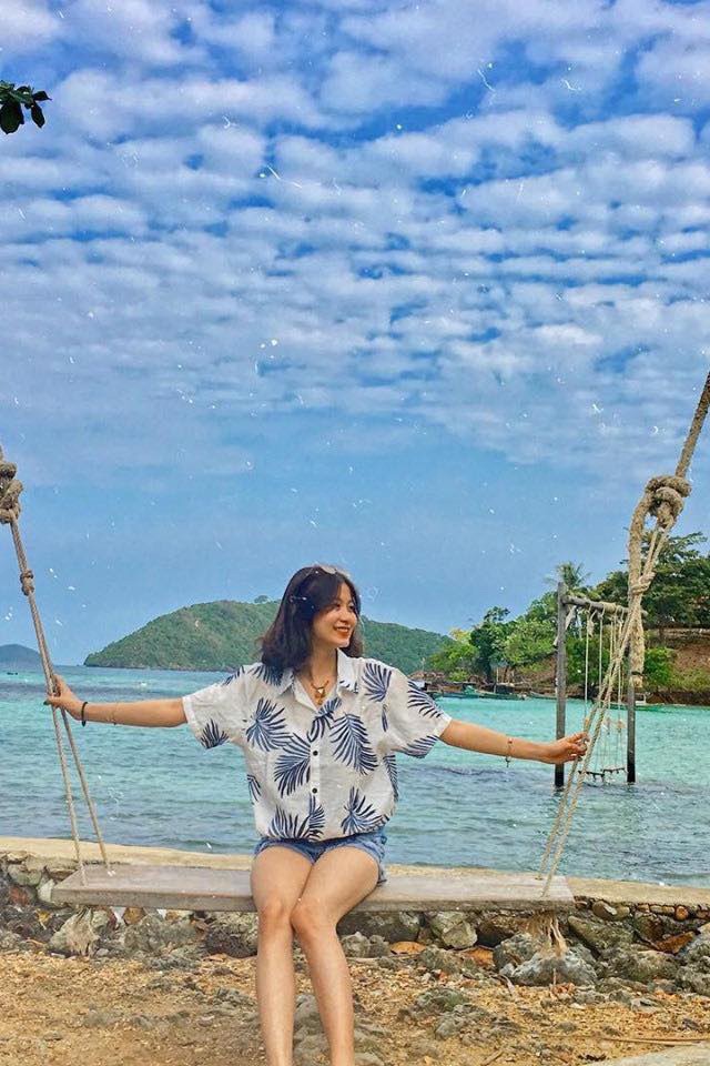 Áo sơ mi đi biển ngắn tay Unisex họa tiết lá cọ ASM017