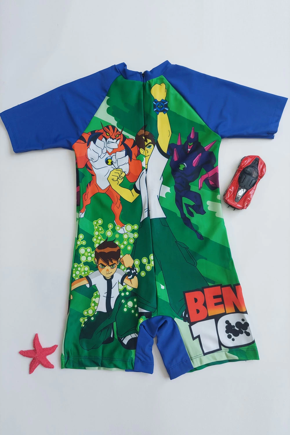 Bộ đồ bơi ngắn tay in hình Batman/ Ben 10 / Spiderman cho bé trai từ 2-12 tuổi