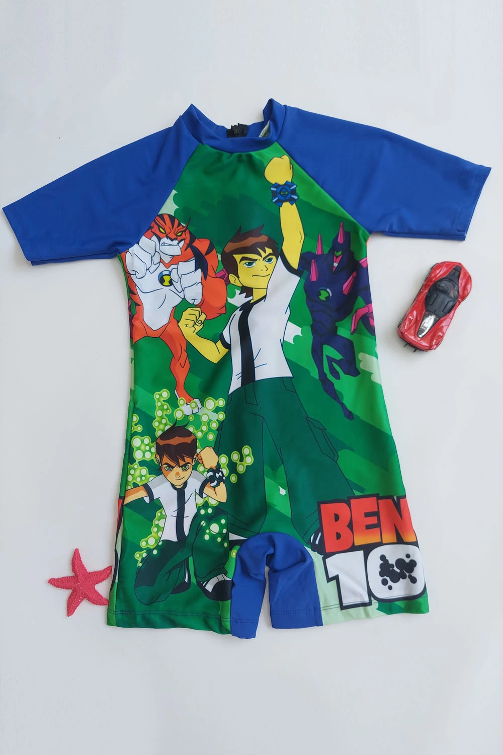 Bộ đồ bơi ngắn tay in hình Batman/ Ben 10 / Spiderman cho bé trai từ 2-12 tuổi
