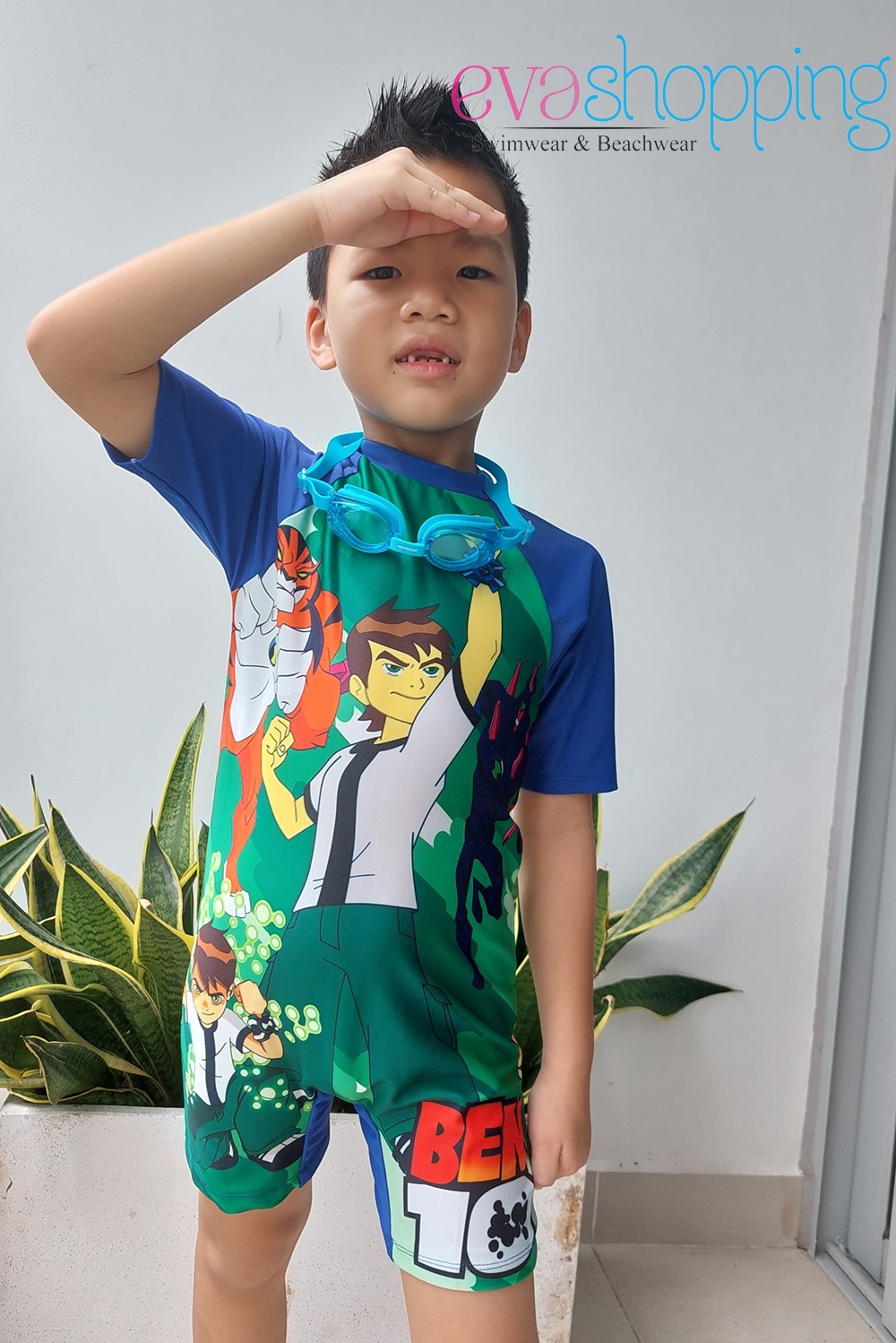 Đồ bơi bé trai liền thân hình Ben 10