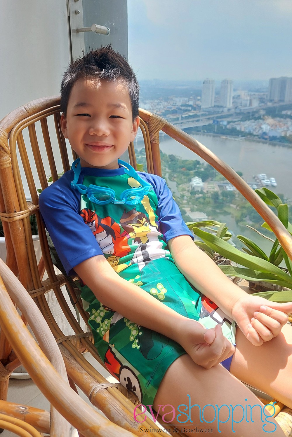 Đồ bơi bé trai liền thân hình Ben 10