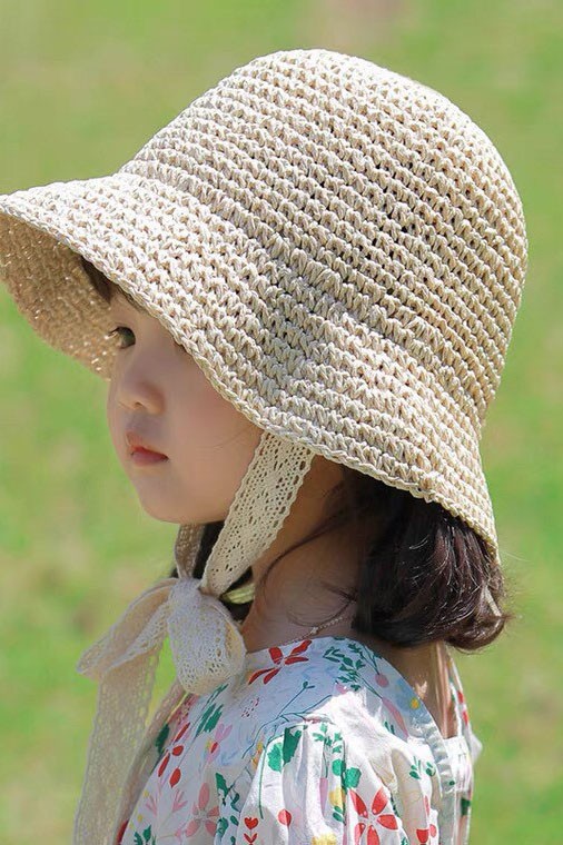 Nón cói cột dây cho bé