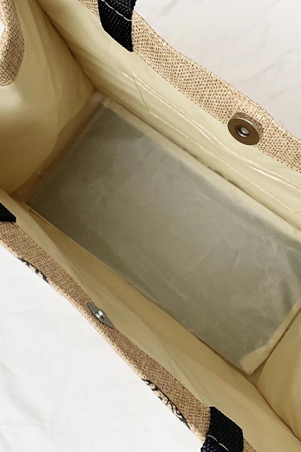 Túi cói họa tiết voi