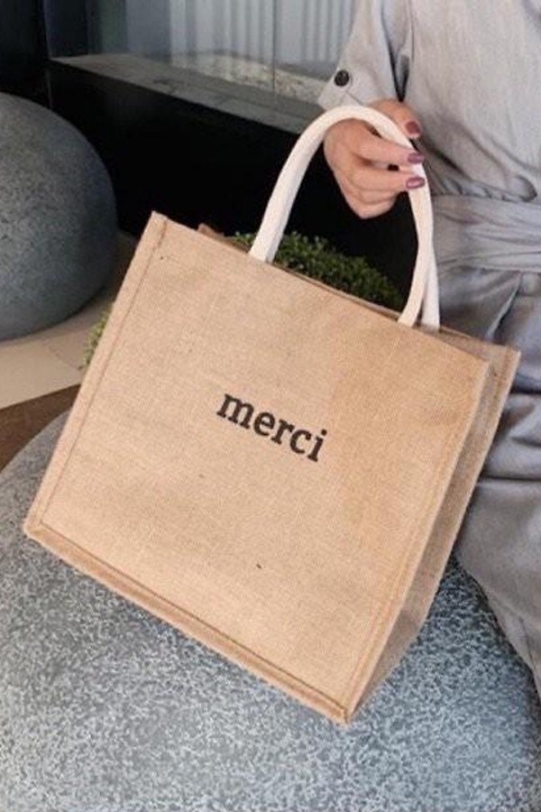 Túi cói đi biển merci