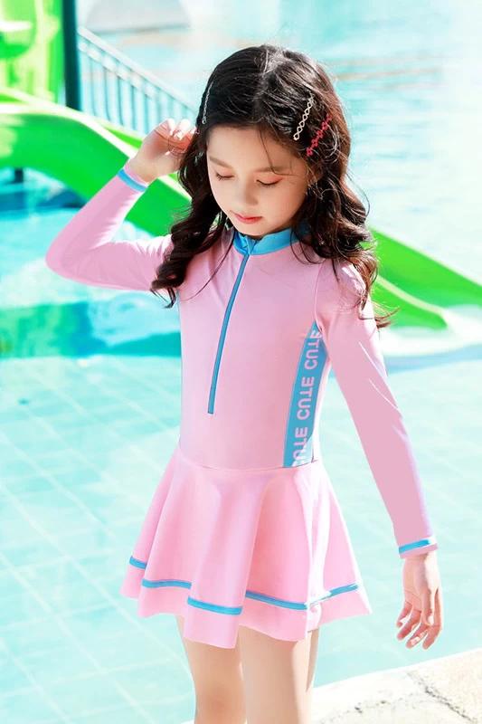 Đồ bơi bé gái gái liền thân dạng váy BB305