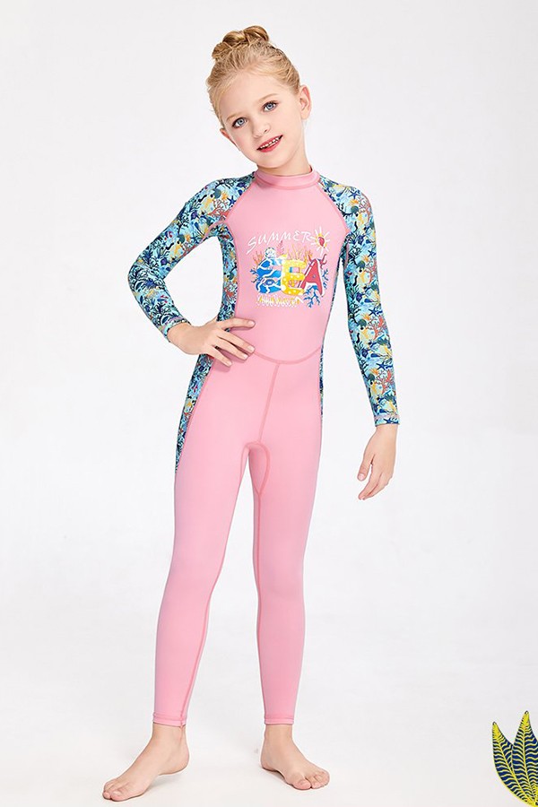 Đồ bơi bé gái liền thân dài tay BB312