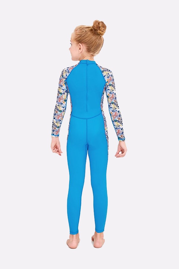 Đồ bơi bé gái dài tay liền thân BB313