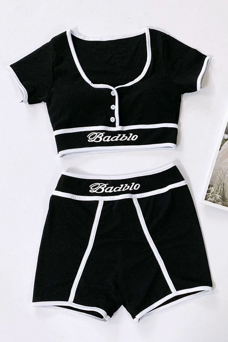 Đồ bơi nữ áo croptop quần đùi