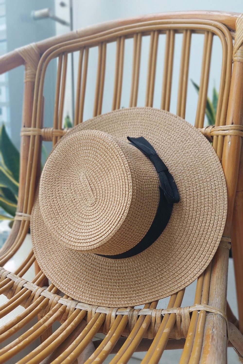 Nón cói đi biển màu kem N35