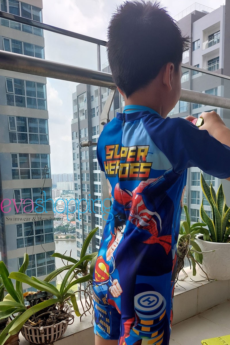 Đồ bơi cho bé trai liền thân hình siêu nhân