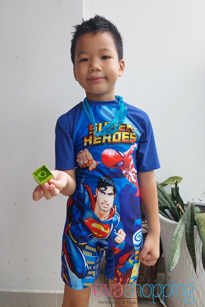 Đồ bơi cho bé trai liền thân hình siêu nhân
