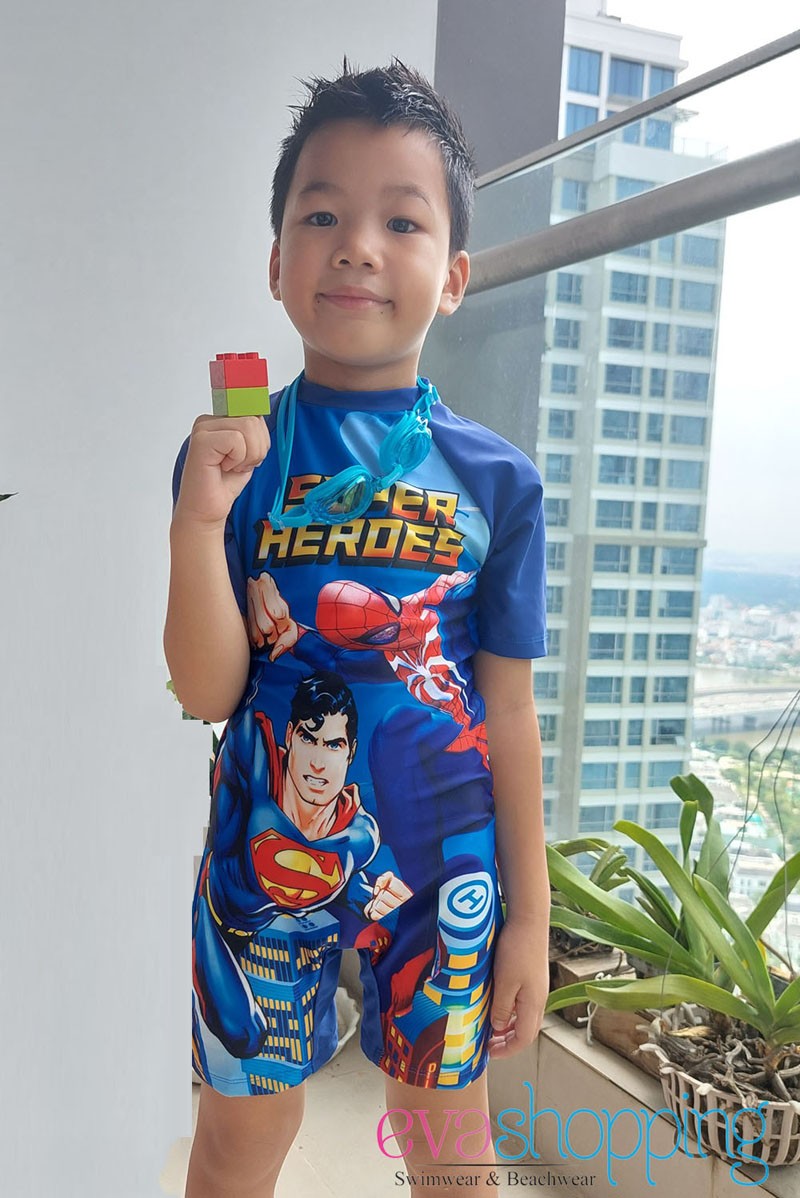 Đồ bơi cho bé trai liền thân hình siêu nhân