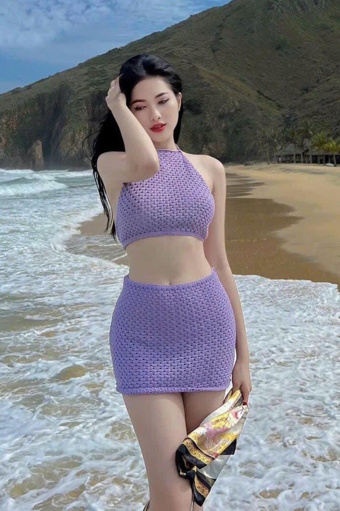 Set len đi biển màu tím