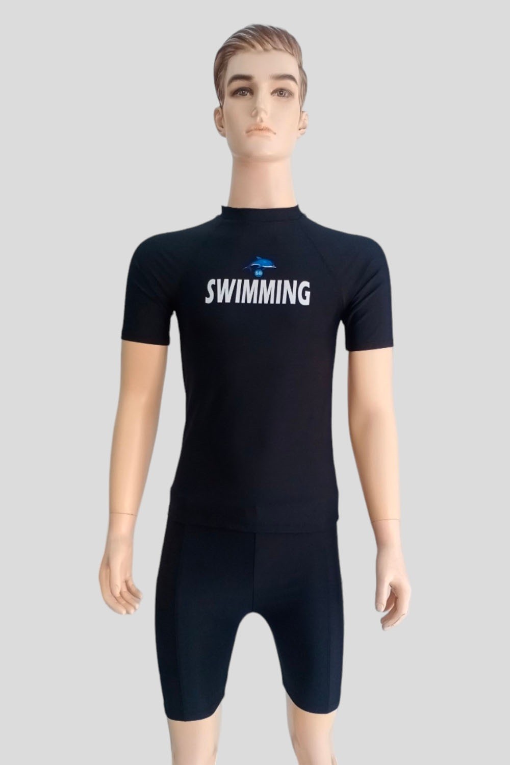 Bộ đồ bơi nam ngắn tay màu đen BBN10