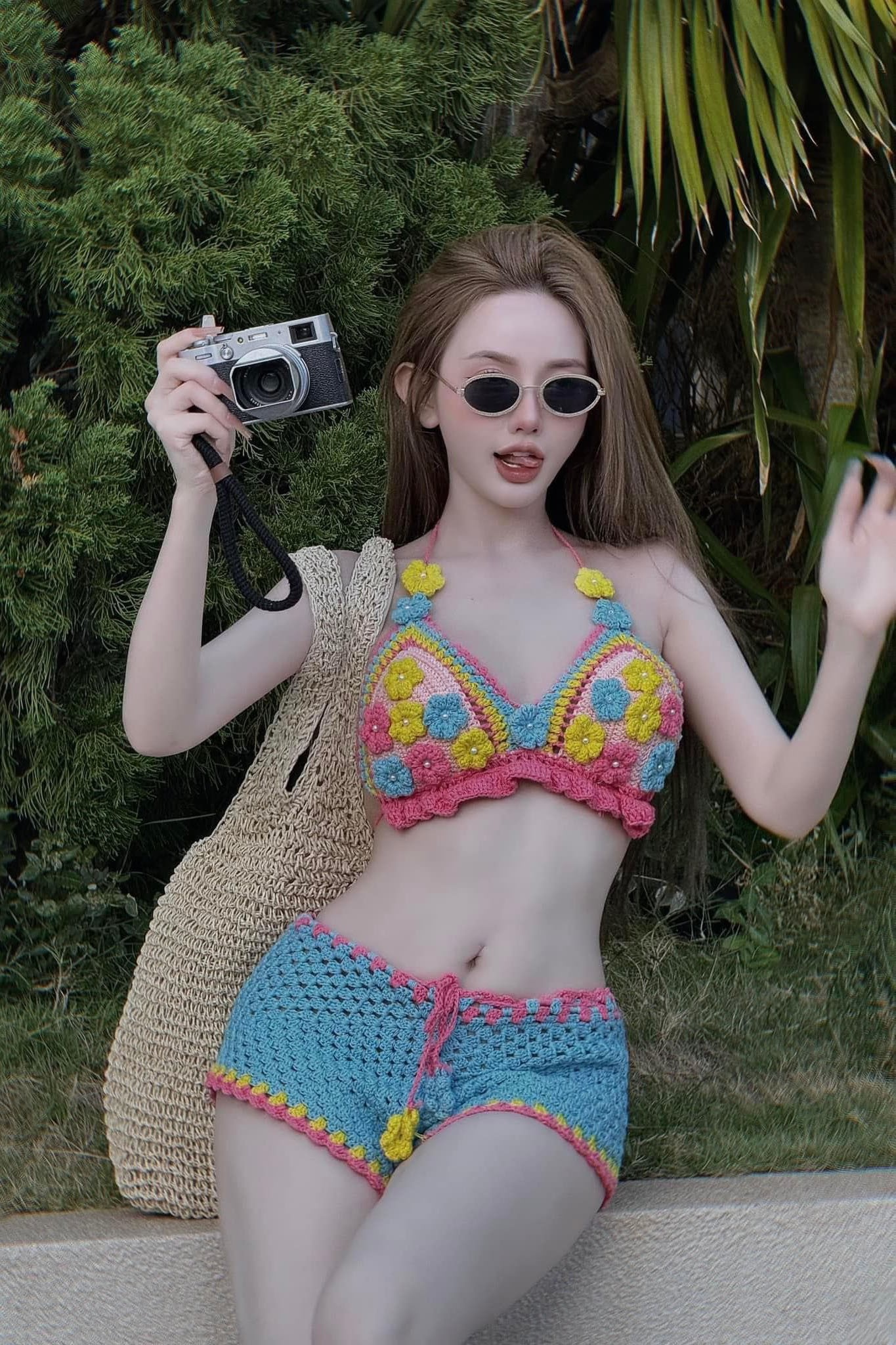 Bikini đi biển len móc dạng quần CR105