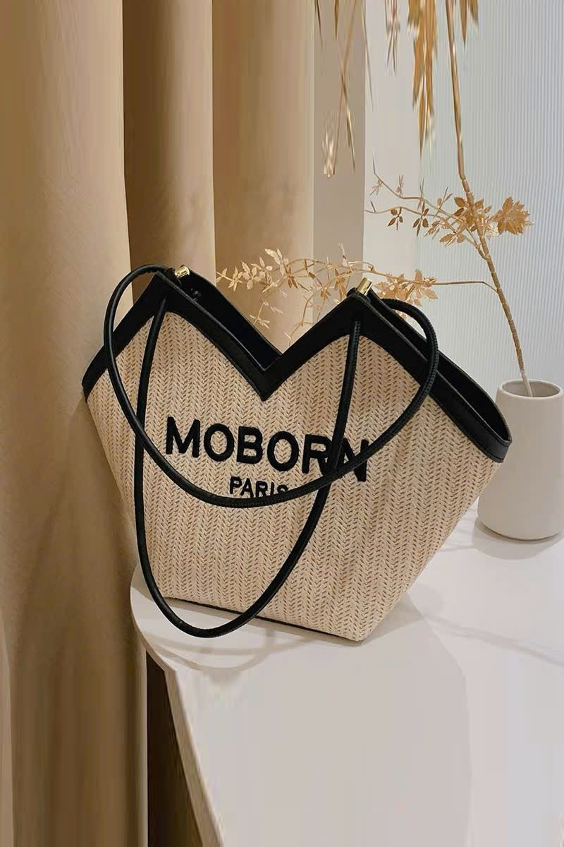 Túi cói đi biển Vintage Hàn Quốc TC07